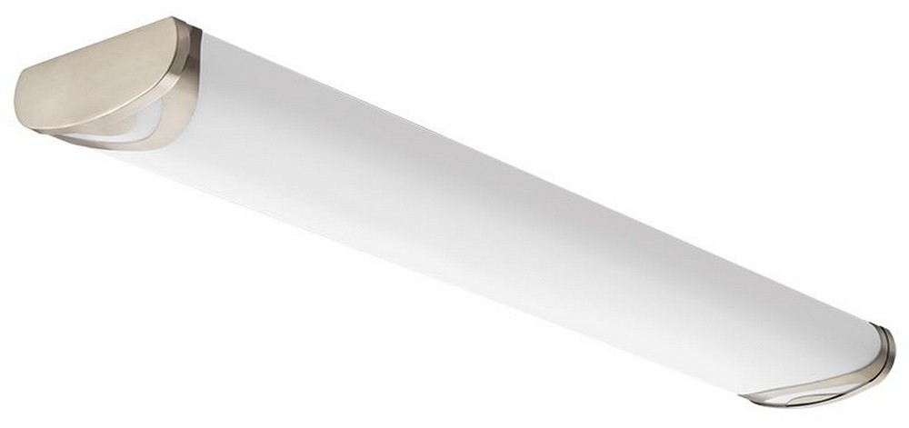 Lithonia Lighting-FMLBML 48IN 40K 80CRI BN-Boomerang - 48 Inch 4000K 36W 1 LED Linear Flush Mount   Brushed Nickel Finish with Frosted Acrylic Glass